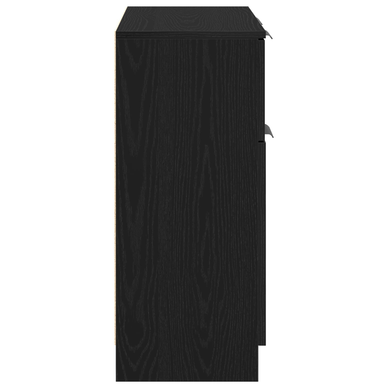 Schwarzer Eichen-Sideboard 60x30x70 cm aus Holzwerkstoff