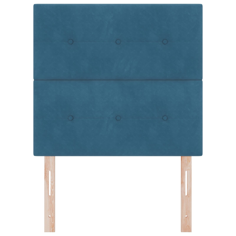 Kopfteil mit Knopfheftung Dunkelblau 80 cm Samt