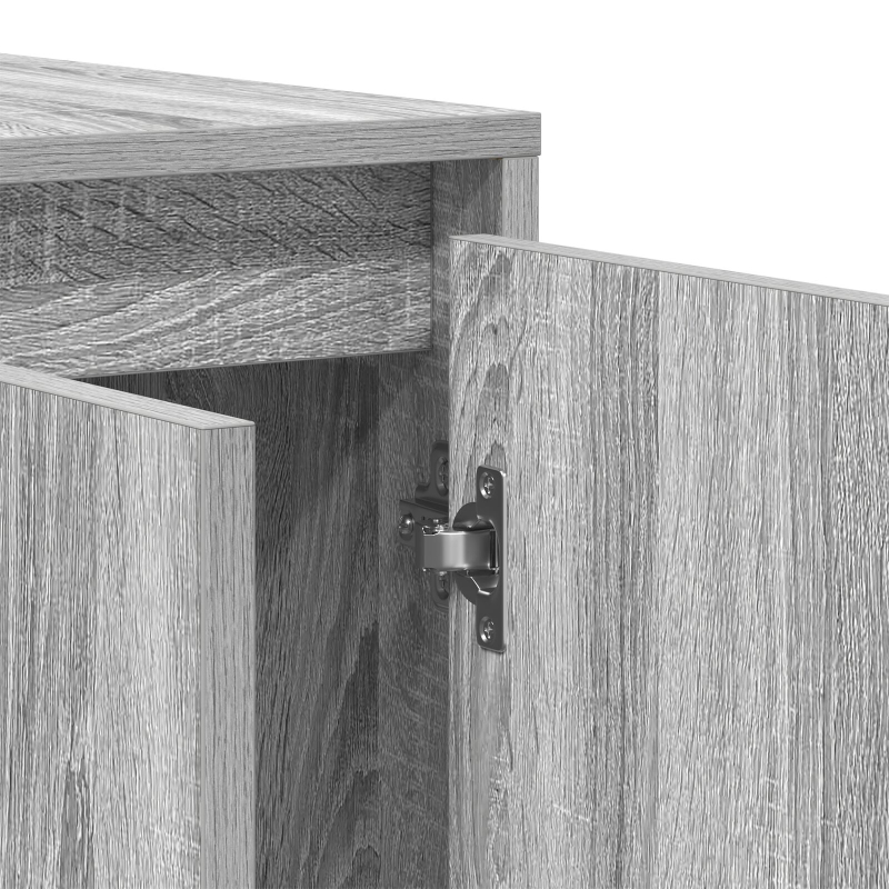 Grau Sideboard Graues Sonoma Holzwerkstoff 135 x 41 x 75 cm