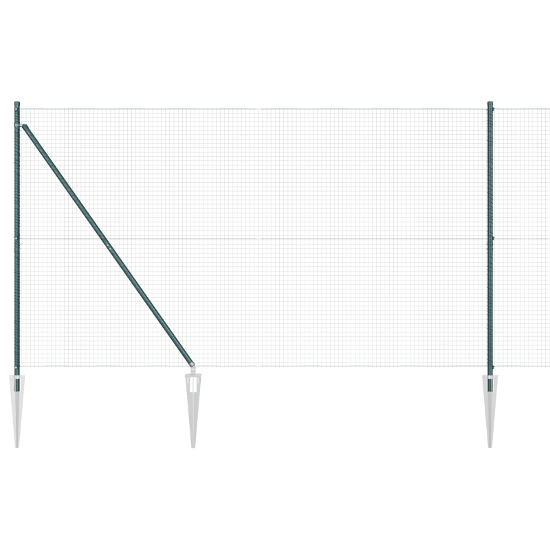 PVC-Zaunpfosten-Set 2er Set Grün PVC 25 x 1,5 m Langlebig