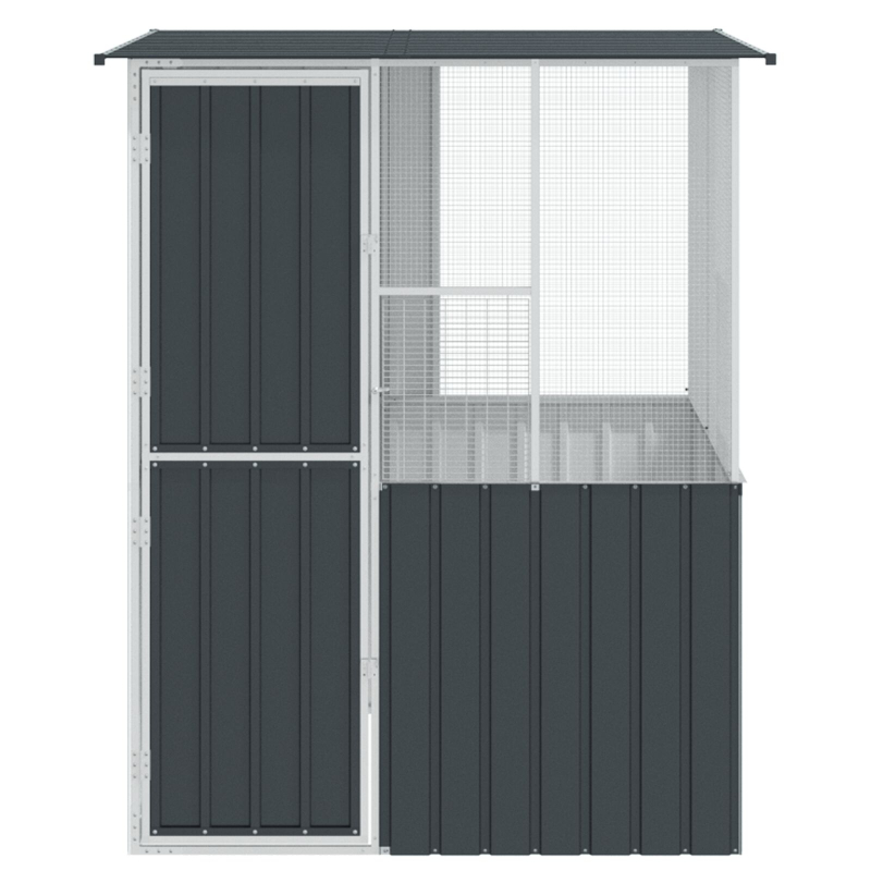 Vogelkäfig Anthrazit 215x78x200 cm Galvanisierter Stahl