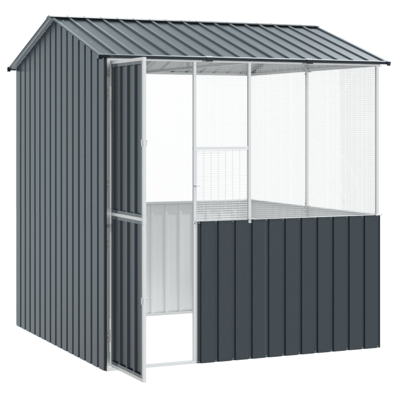 Vogelkäfig Anthrazit 215x78x200 cm Galvanisierter Stahl