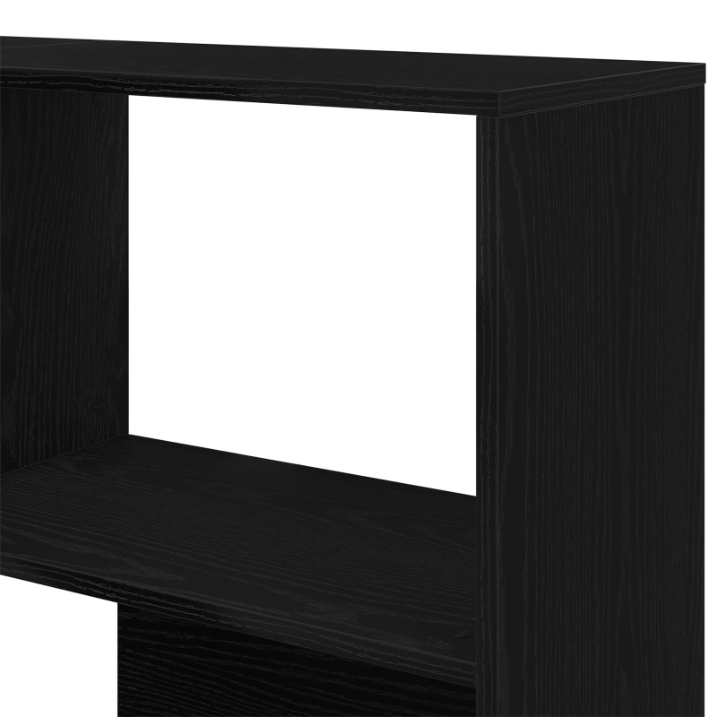 Eckschrank Schwarz Eiche 140x30x140 cm Spanplatte