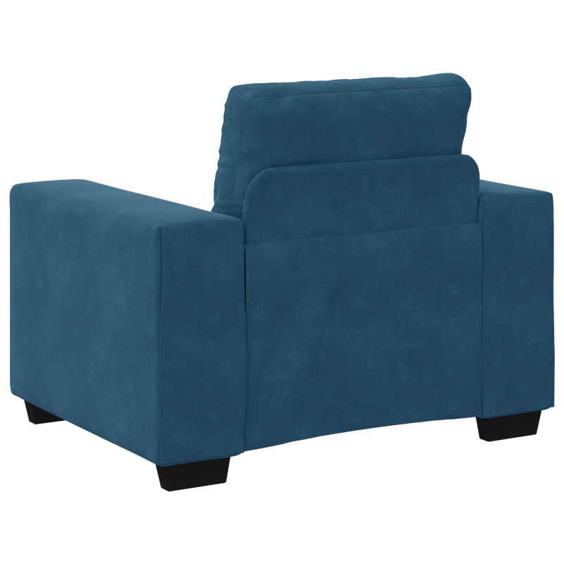 3-teilige Sofaset mit Kissen Blau Velvet