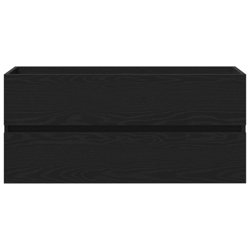 Waschbecken Schrank mit integriertem Waschbecken Schwarze Eiche aus lackiertem Holz