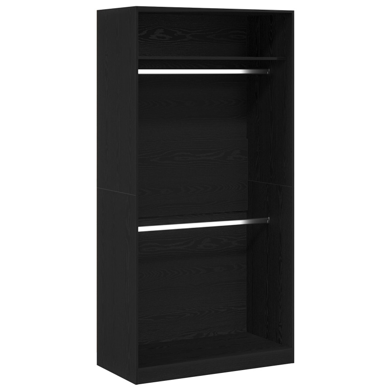 Schwarzer Eichenkleiderschrank - 100x50x200 cm