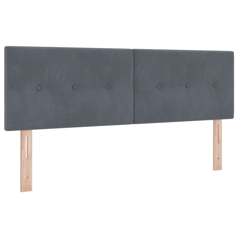 Kopfteil Mit Knopfheftung Dunkelgrau 140 cm Samt
