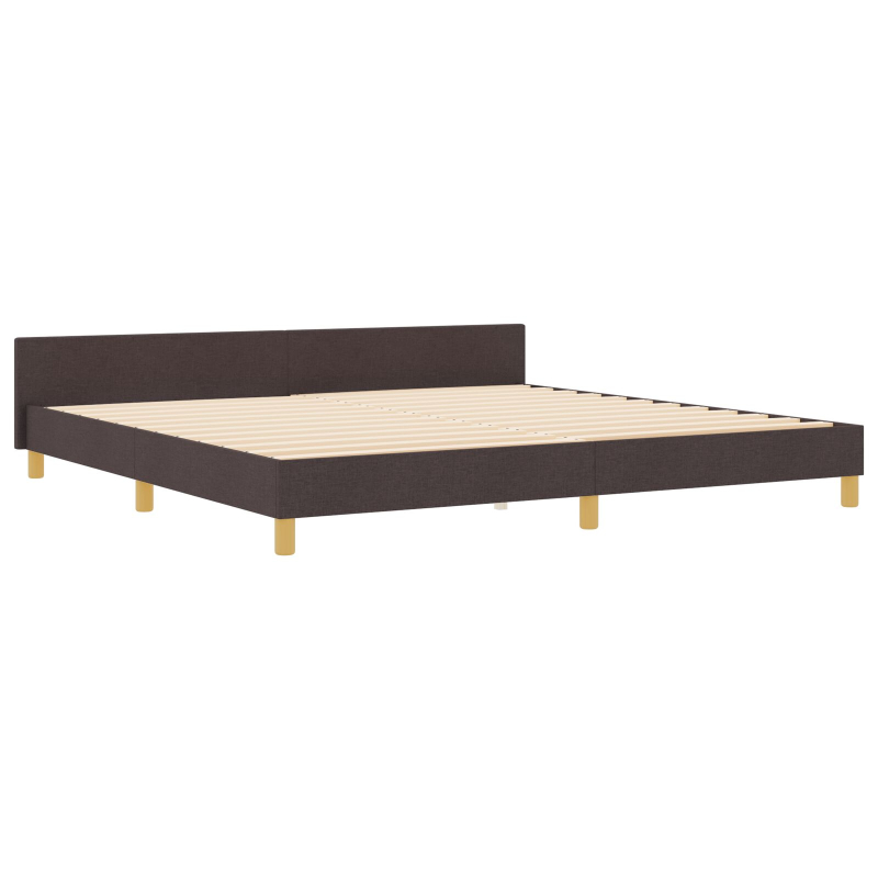 Bettgestell Dunkelbraun 200x200 cm aus Stoff