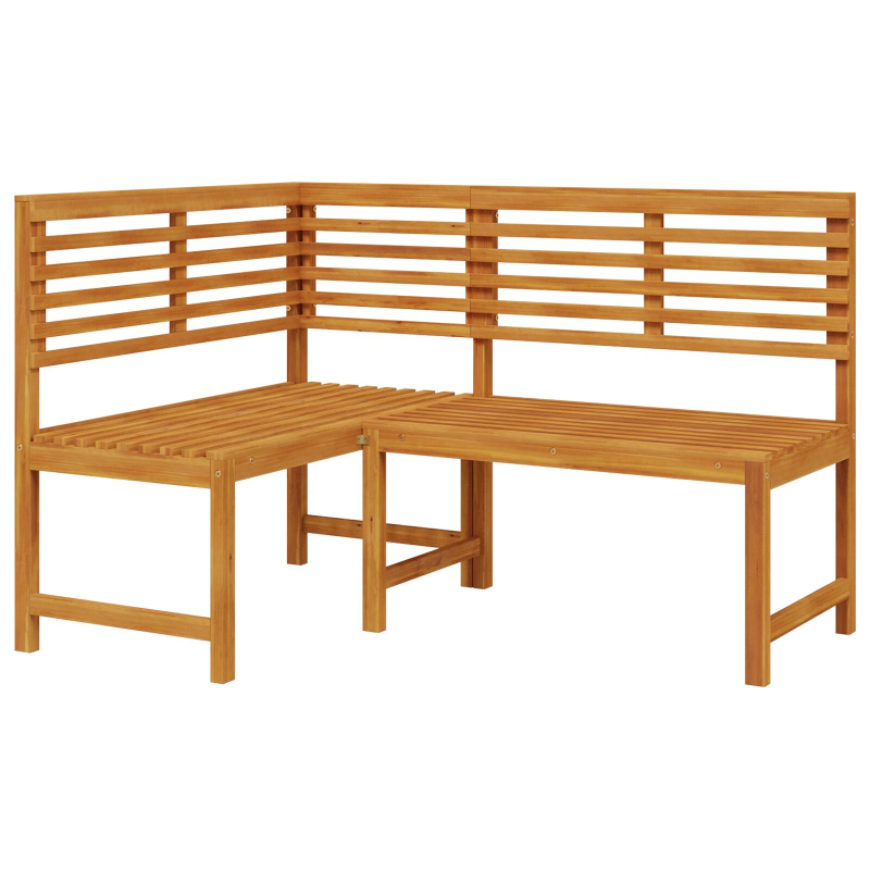 3-teiliges Gartenbank-Set aus solidem Akazienholz