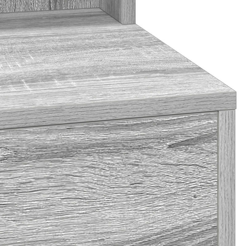 Schminktisch mit LED-Lichtern grau Sonoma 79x41x135 cm