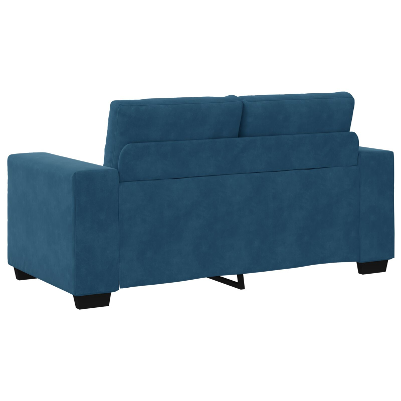 3-teilige Sofaset mit Kissen Blau Velvet