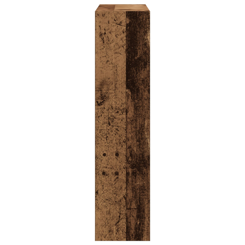 Schuhschrank mit Klappenfach Altholz 80x21x87,5 cm