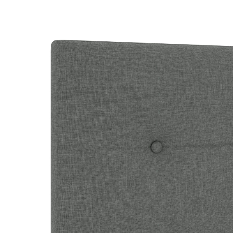 Kopfteil mit Knopfheftung Dunkelgrau 90 cm Stoff