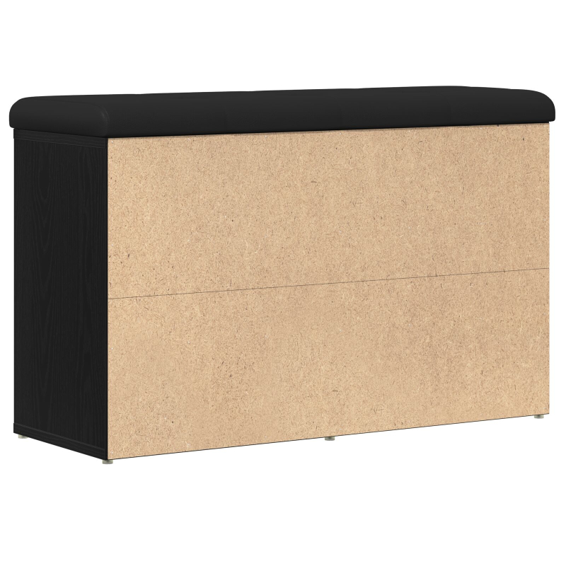 Aufbewahrungsbank Schwarz Eiche 80x30x48 cm Teppe