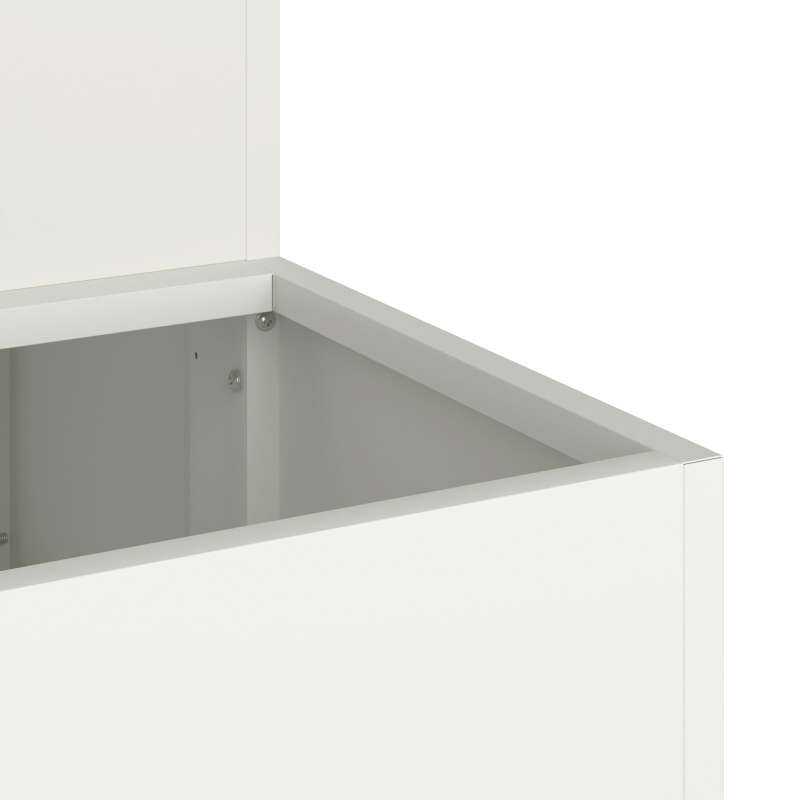 Gartenpflanzer 2-Tier 100x60x45 cm Weiß Stahl