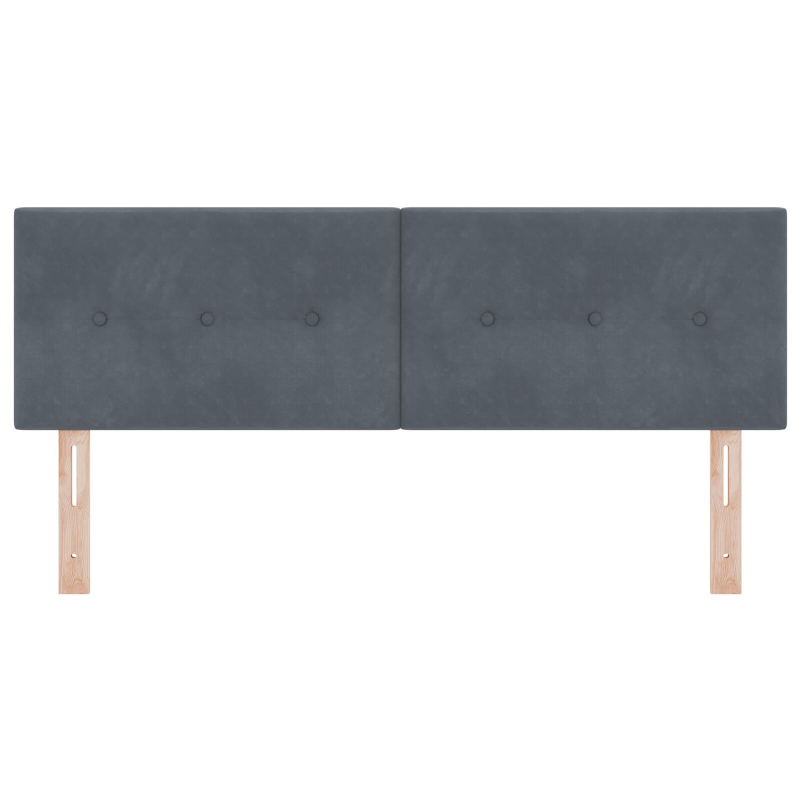 Kopfteil Mit Knopfheftung Dunkelgrau 140 cm Samt