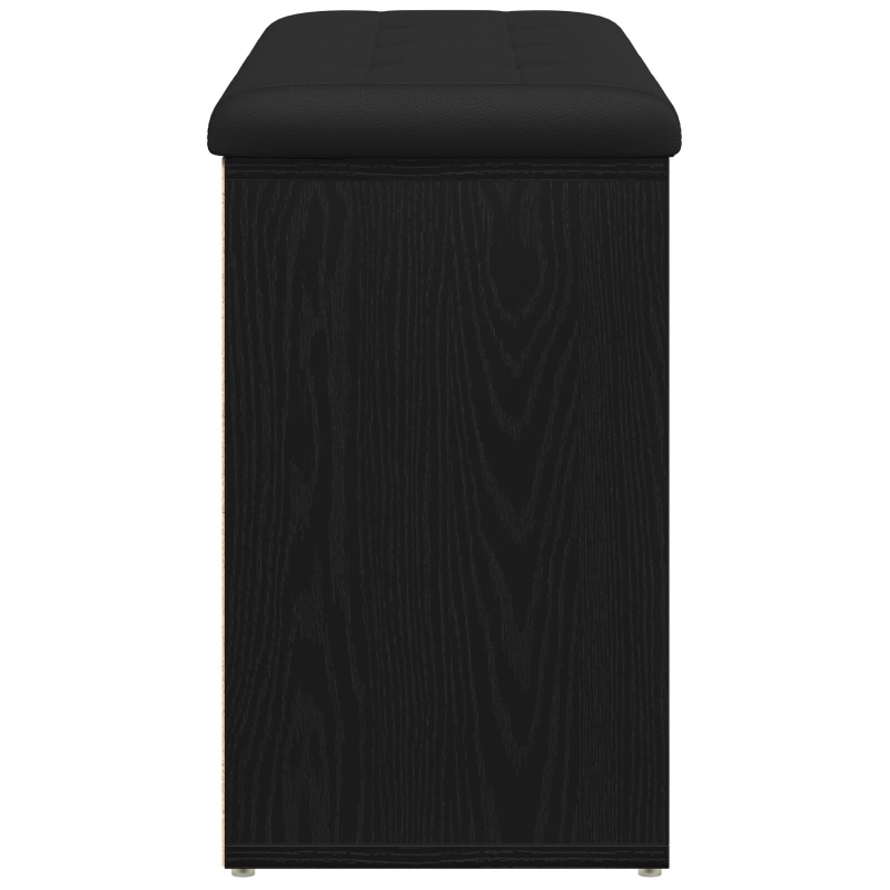 Aufbewahrungsbank Schwarz Eiche 80x30x48 cm Teppe
