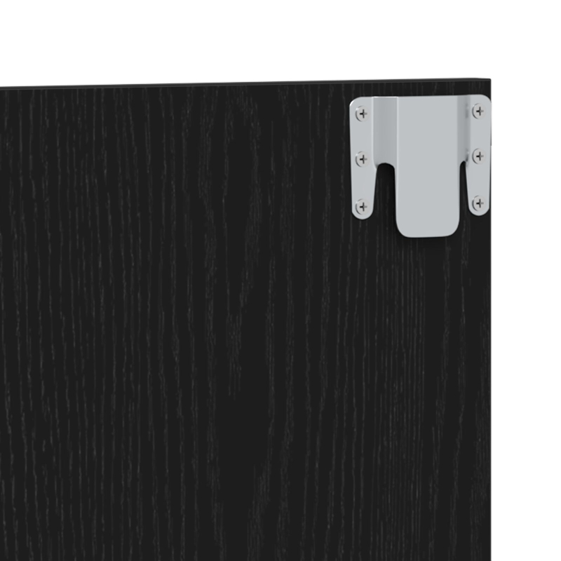 Bett Kopfteil Schwarz Eiche 120x1,5x80 cm Ingenieurholz