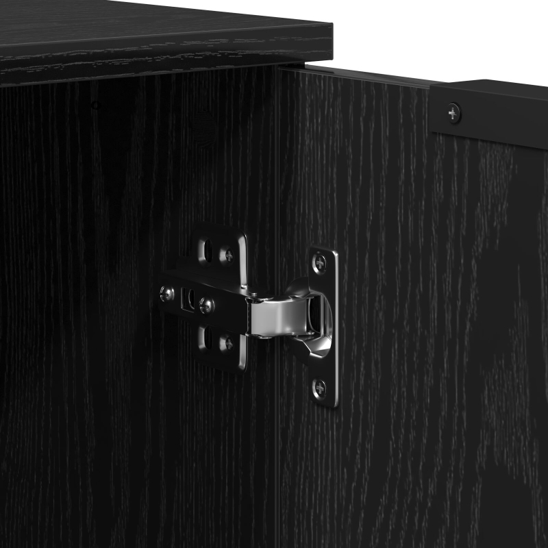 3-teilige Sideboards aus schwarzem Holzwerkstoff