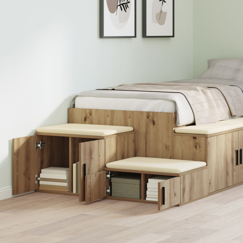 Aufbewahrungsschrank Artisan Eiche 118x41x40 cm Holzwerkstoff