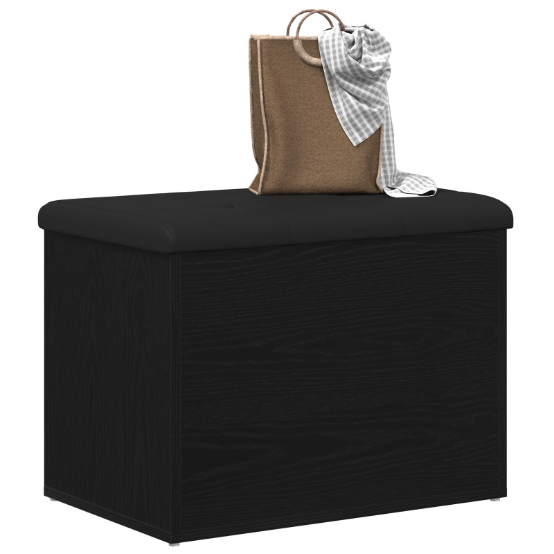 Aufbewahrungsbank Schwarz Eiche 60x40x45 cm Holzwerkstoff