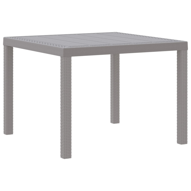 Gartentisch Hellgrau Kunststoff Standard Langlebig