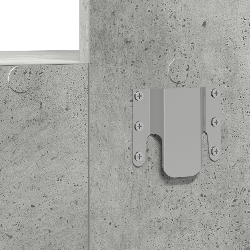 Wandhängender Schminktisch Beton Grau 83x40x70 cm