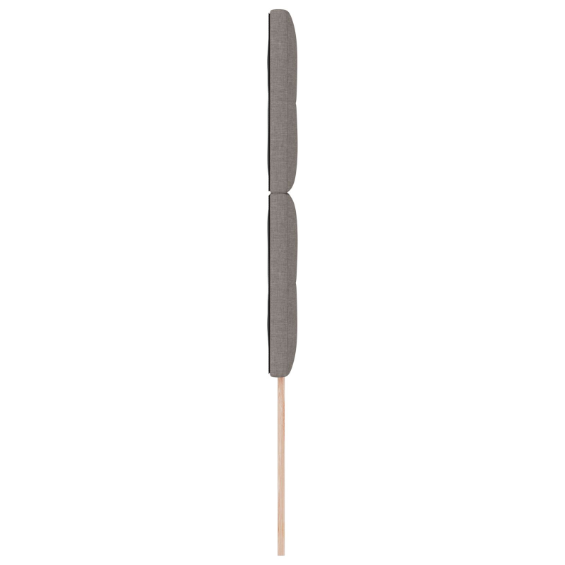 Kopfteil Mit Knopfheftung Taupe 100 cm Stoff