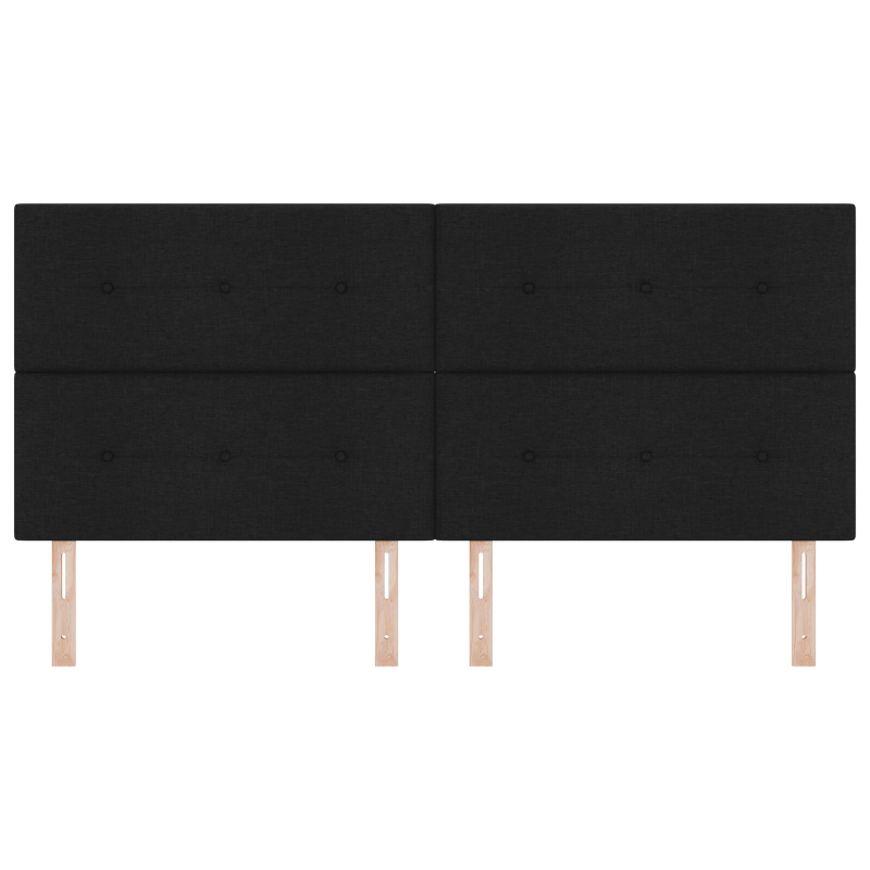 Kopfteil mit Knopfheftung Schwarz 200 cm Stoff