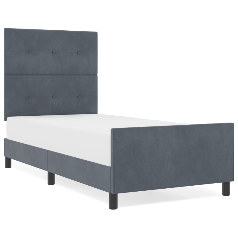 Bettgestell Dunkelgrau 90x190 cm Samt