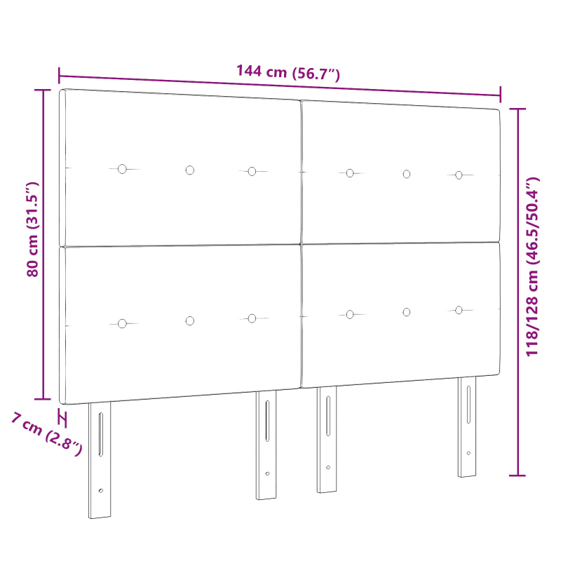 Kopfteil Mit Knöpfen Gepolstert Dunkelgrün 140 cm Samt