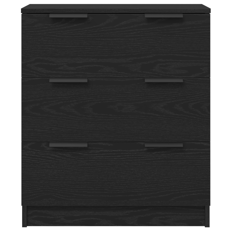 3-teilige Sideboards aus schwarzem Eichenholzwerkstoff