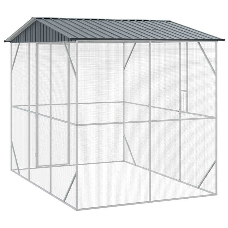 Vogelvoliere Anthrazit 310x227x247 cm Stahl