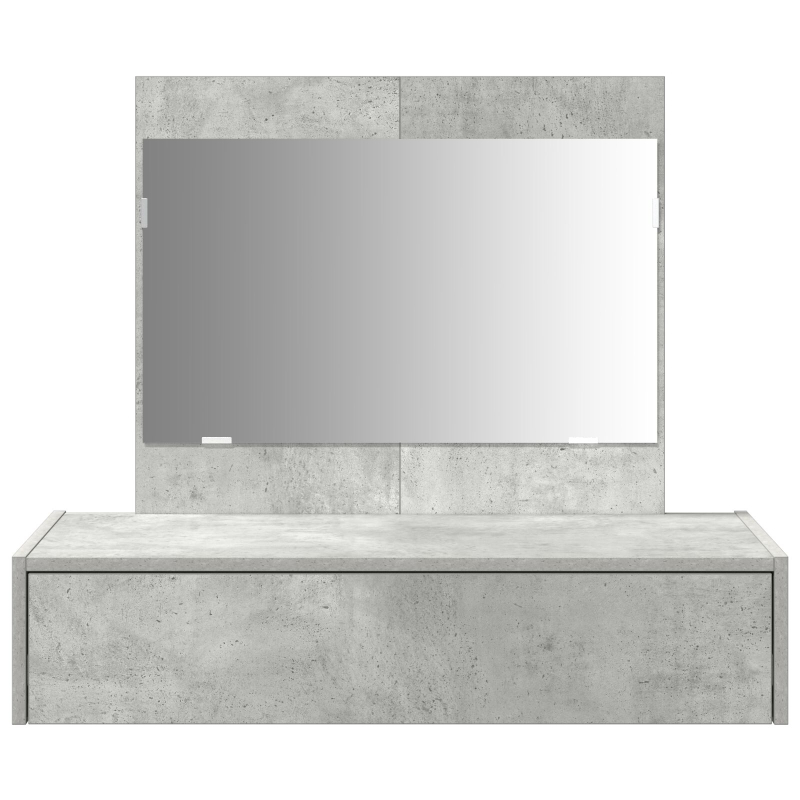 Wandhängender Schminktisch Beton Grau 83x40x70 cm