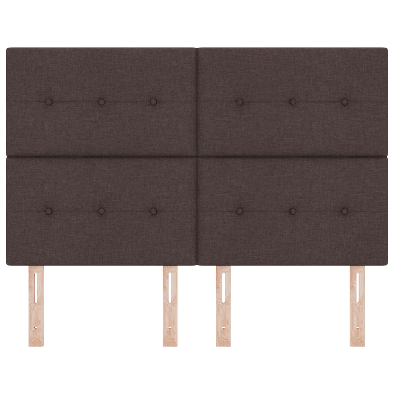 Kopfteil mit Knopfheftung Dunkelbraun 160 cm Stoff