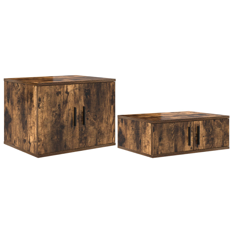 Aufbewahrungsschrank, Geräucherte Eiche, 118x41x40 cm, Hergestellt aus Holz