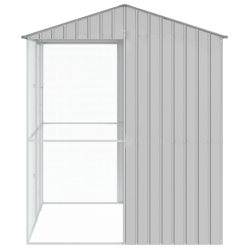 Vogelvoliere Grau 215x210x247 cm Stahl
