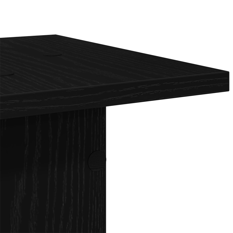Lautsprecherständer 2 Stück Schwarz Eiche 30x30x60 cm Holzwerkstoff