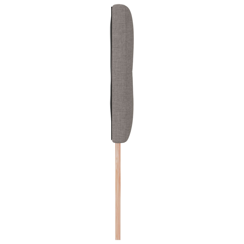 Kopfteil mit Knopfheftung Taupe 140 cm Stoff