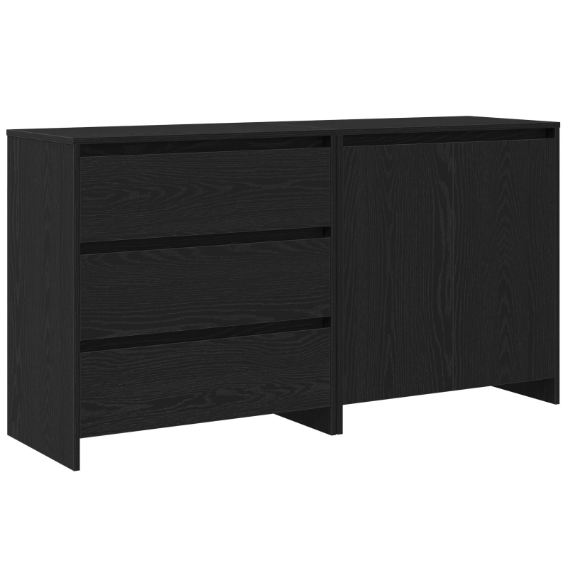 2-teilige Sideboards aus schwarzem Holzwerkstoff