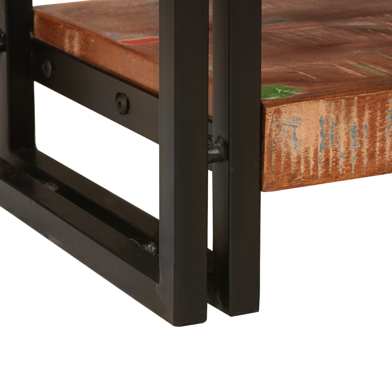 Bücherregal Bett Geraucht Eiche 180x200 cm Holz