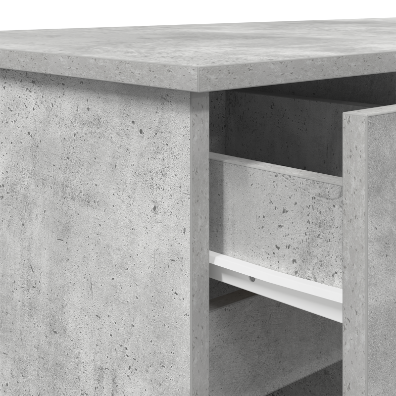 Schreibtisch Beton Grau 140x49x76 cm Holzwerkstoff