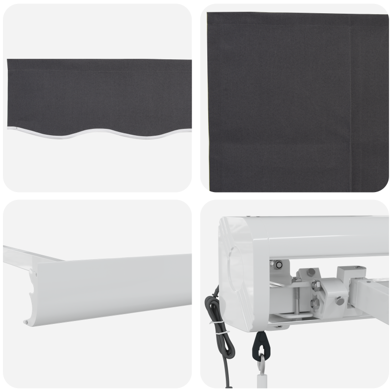 Automatische einziehbare Markise Anthrazit 300x250 cm