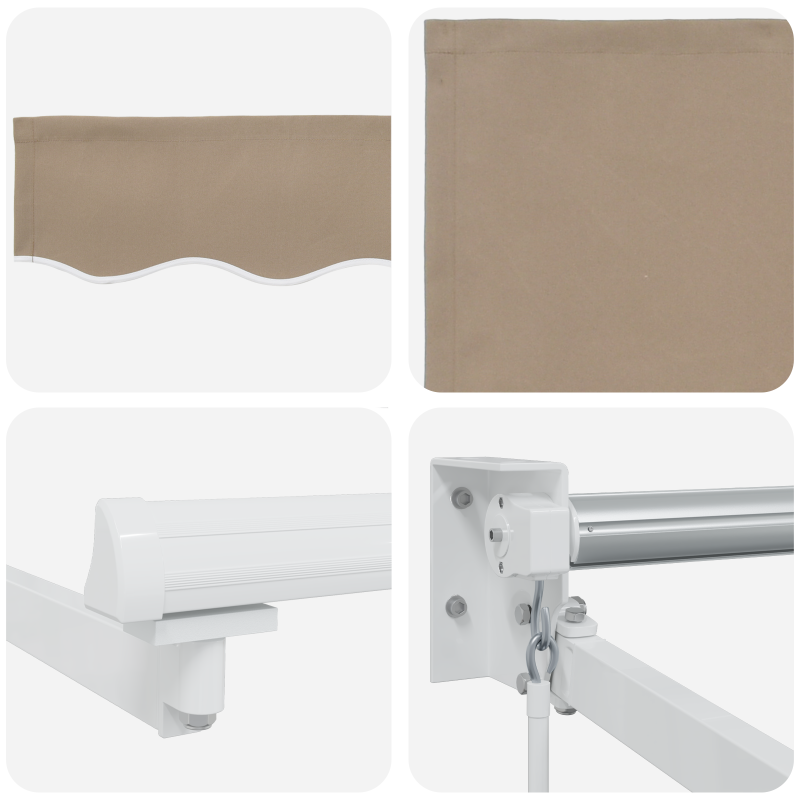 Manuelle Einziehbare Markise Beige 300x250 cm