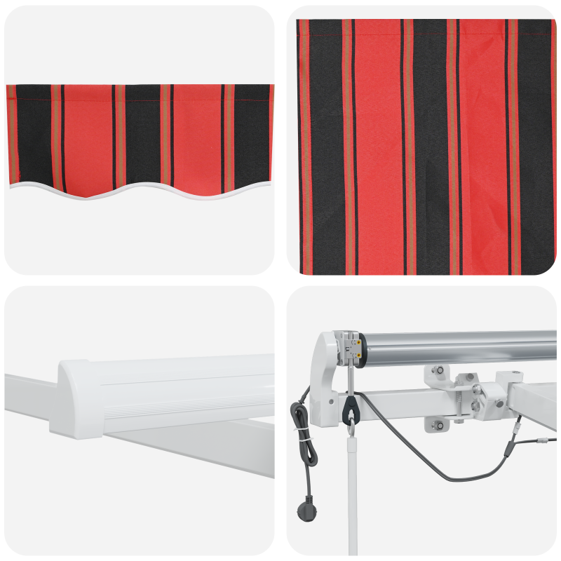 Automatische einziehbare Markise Anthrazit 350x250 cm