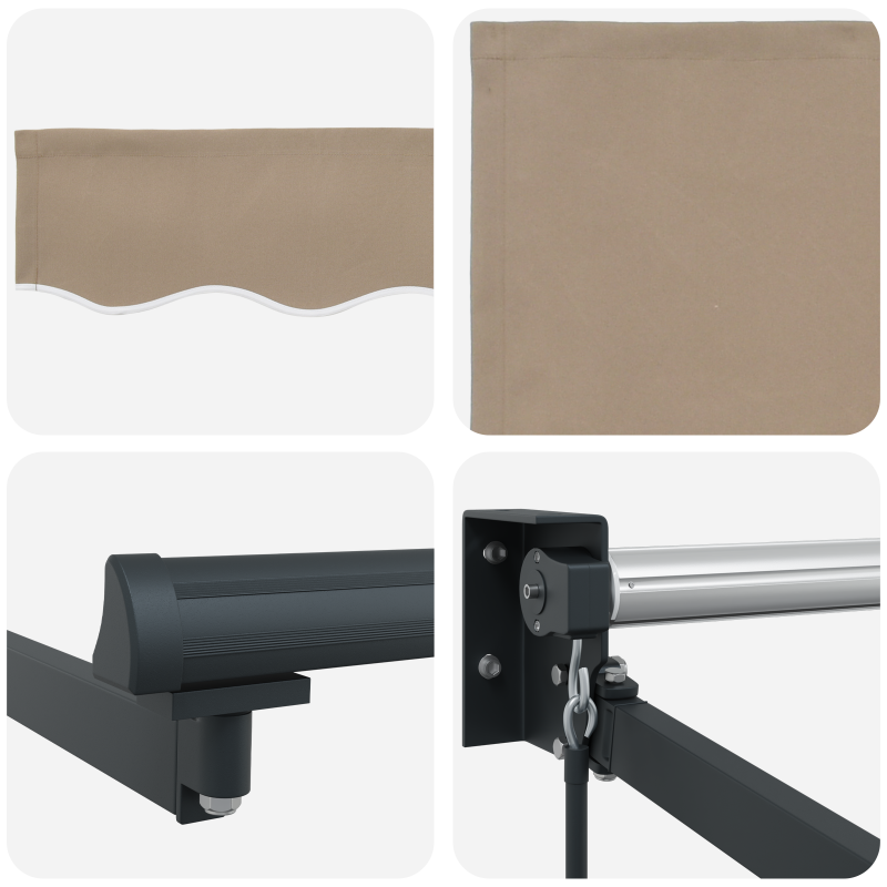 Manuelle Einziehbare Markise Beige 350x250 cm