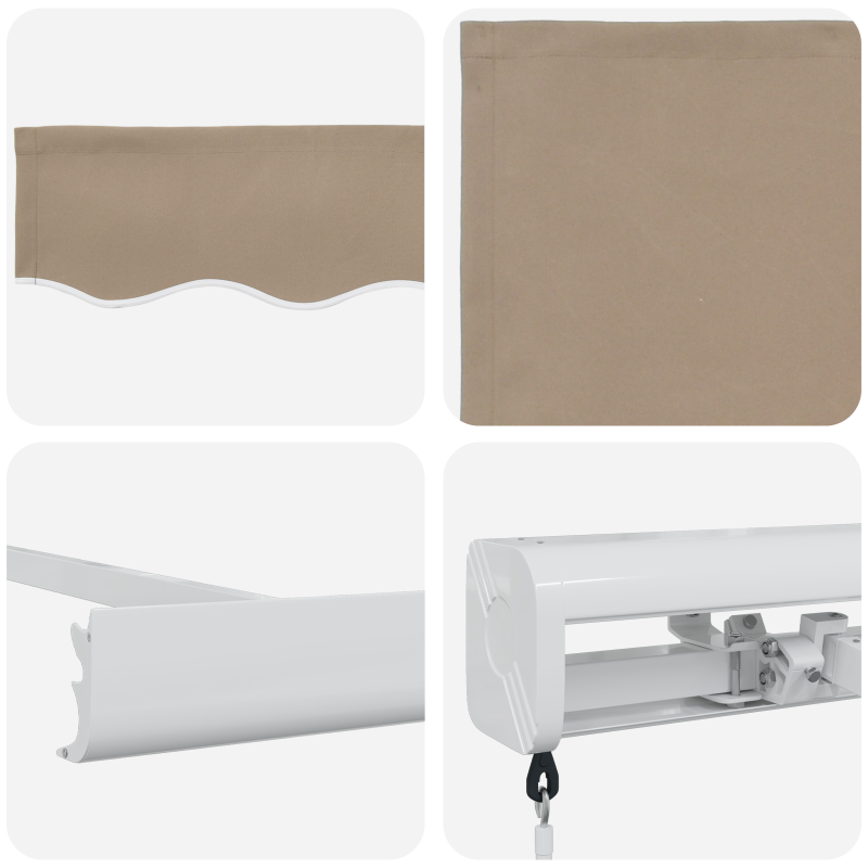 Manuelle Einziehbare Markise Beige 350x250 cm