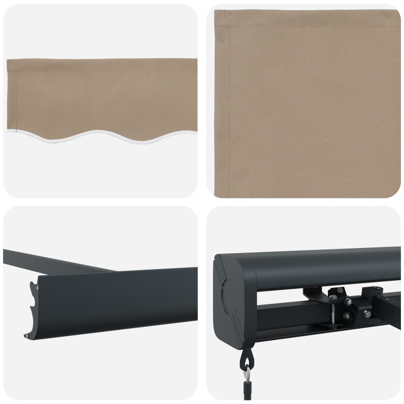 Manuelle einziehbare Markise Beige 350x250 cm