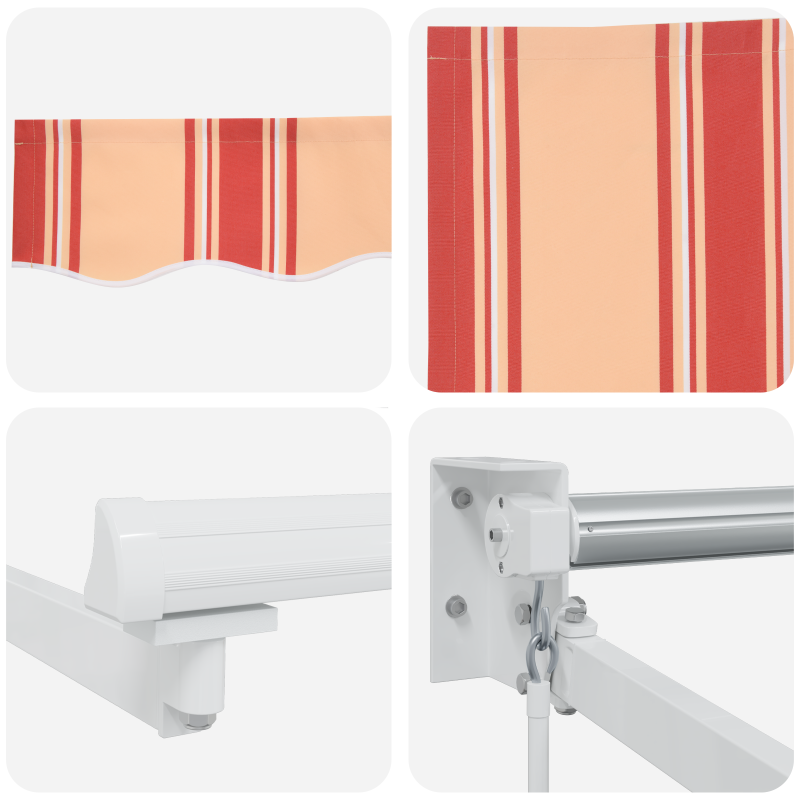 Manuelle Einziehbare Markise in Gelb und Orange 400x300 cm