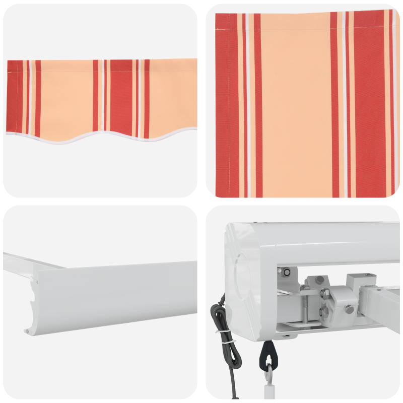 Automatische einziehbare Markise in Gelb und Orange 400x300 cm